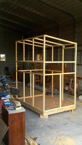 building a wooden deer stand