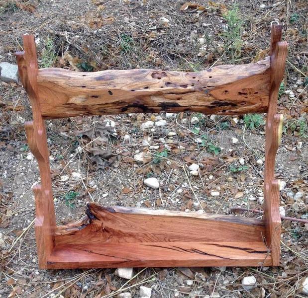 My new rustic mesquite gun rack design. - Texas Hunting Forum