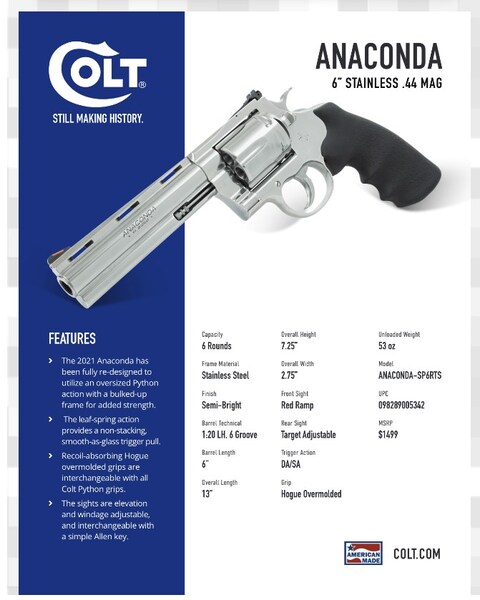 colt anaconda 2021 gun deals